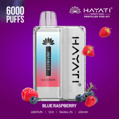 Hayati Infinity 6.000 kits de cápsulas - JR6H144 Hayati Vape Flavours framboesa azul