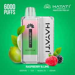 Hayati Infinity 6.000 kits de cápsulas - JR6H157 Hayati Flavour Vapes framboesa e limão