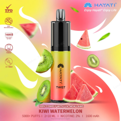 Hayati Twist descartável - JR6H74 Hayati Vape Flavours melancia kiwi